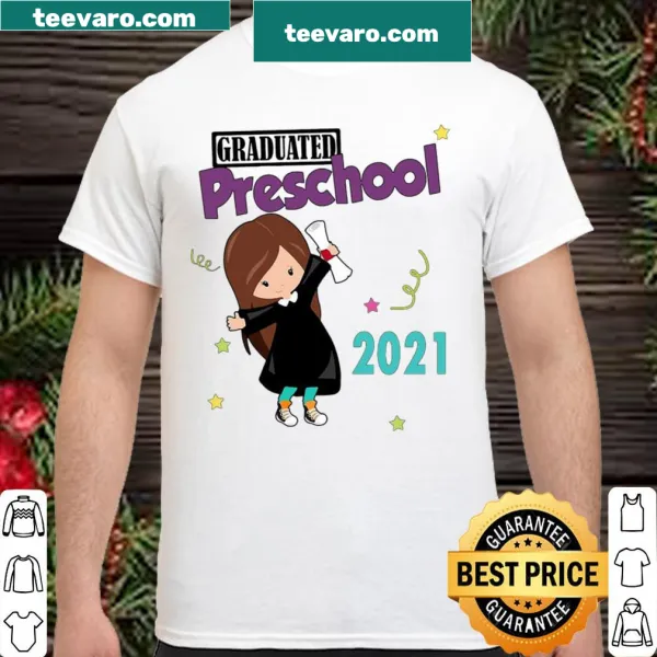 Graduation t-shirt for girls celebrating preschool completion