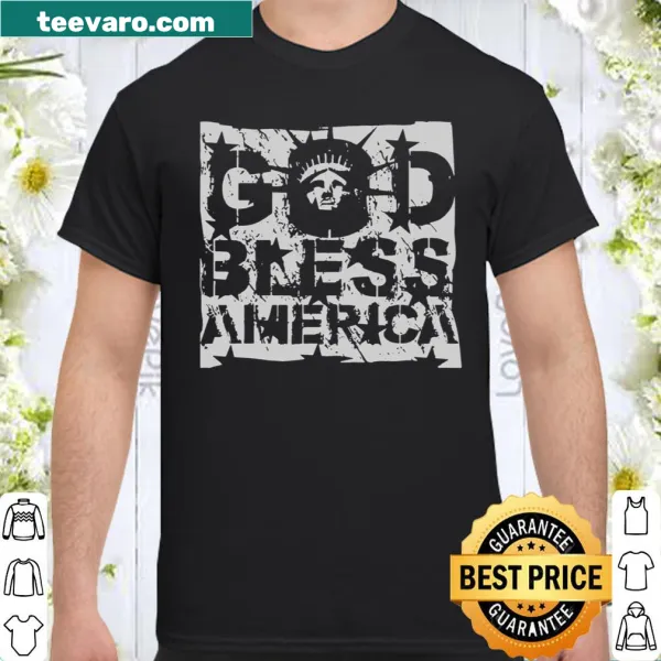 Patriotic shirt with text: God Bless America