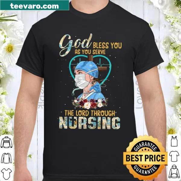 Inspirational nursing shirt with a faith-based message