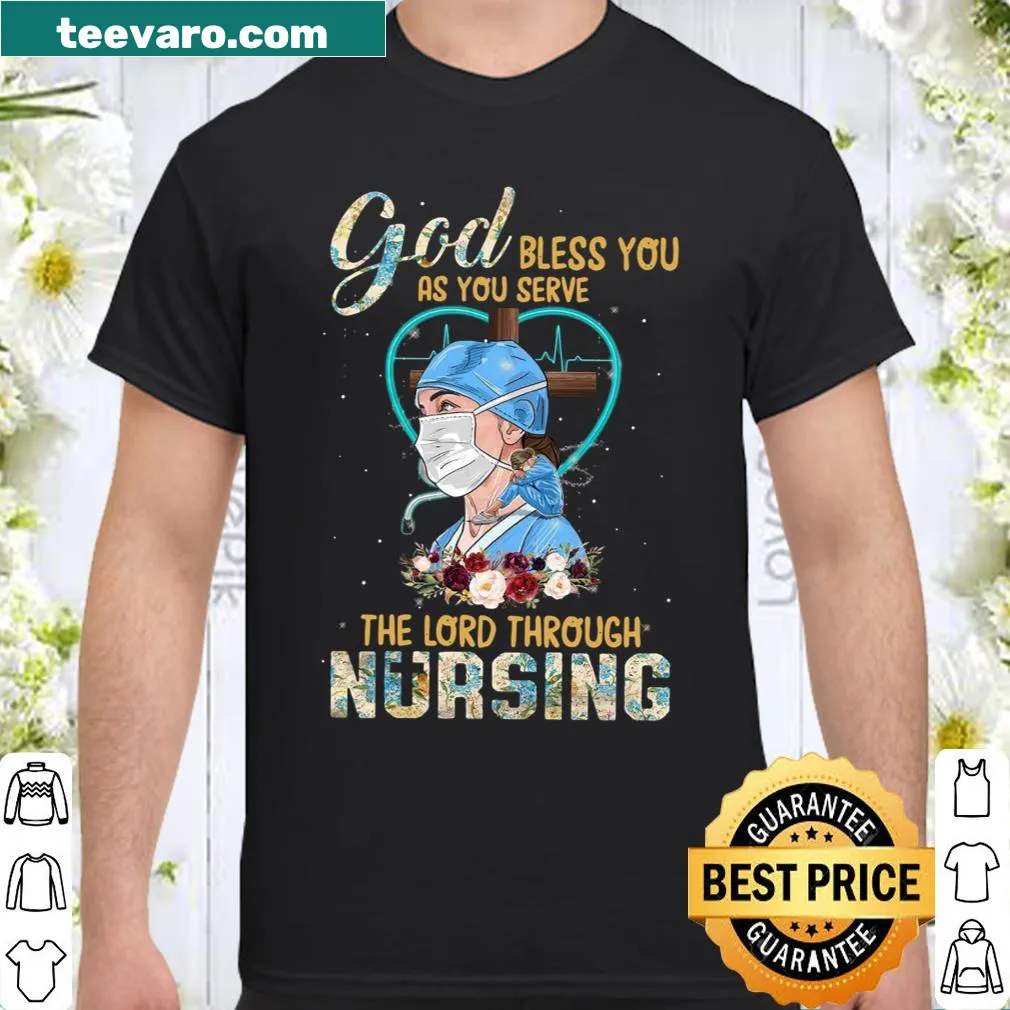 Inspirational nursing shirt with a faith-based message