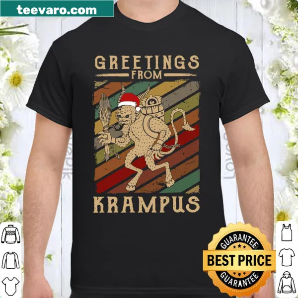 Playful shirt featuring Krampus for the holidays