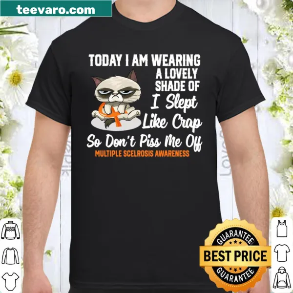 Grumpy Cat themed t-shirt with a humorous text about sleep
