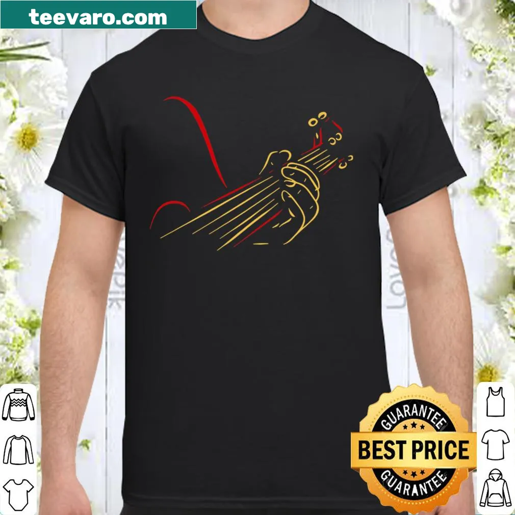 Music-themed t-shirt with 'Guitarist' text