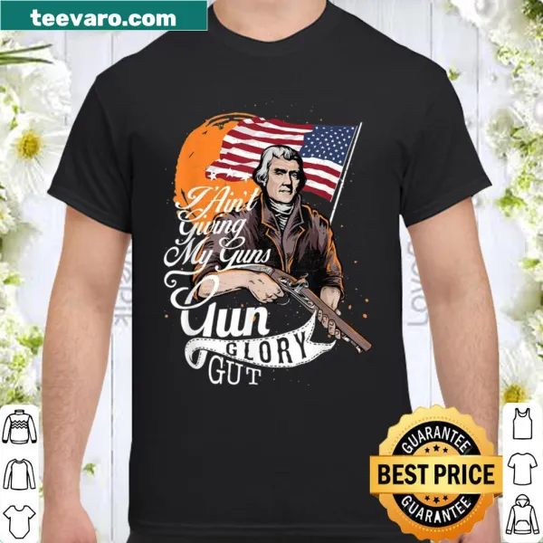 Vintage patriotic shirt with Gun Glory Gut design