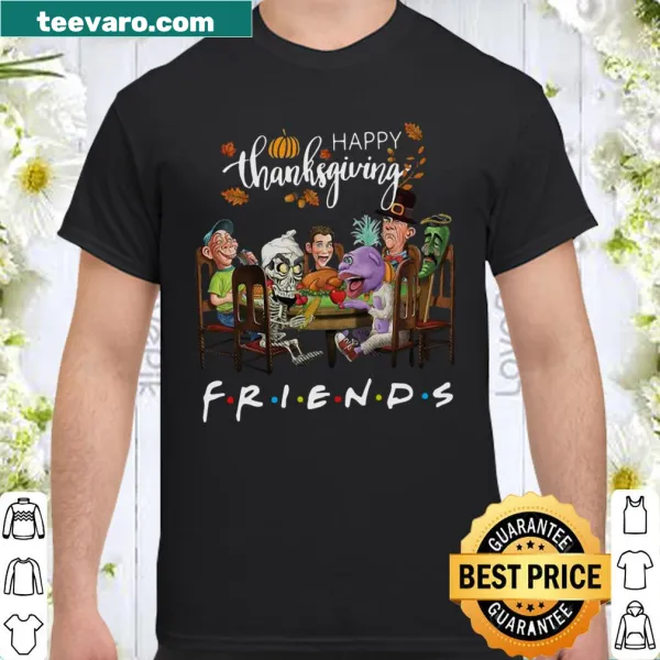 Festive shirt with 'Happy Thanksgiving Friends' text for the holiday season.