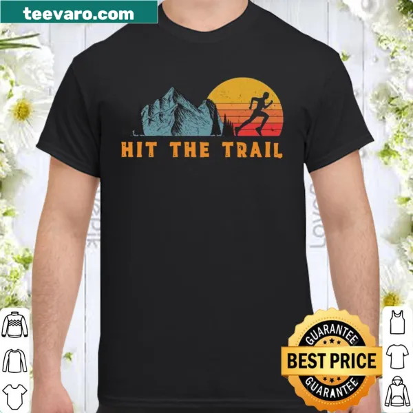 Retro running shirt with a vintage trail running design