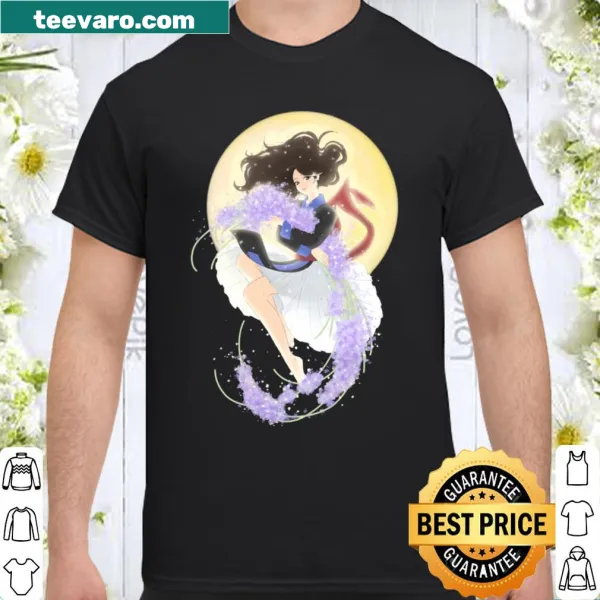 Shirt with illustration of a Hmong girl and flowers