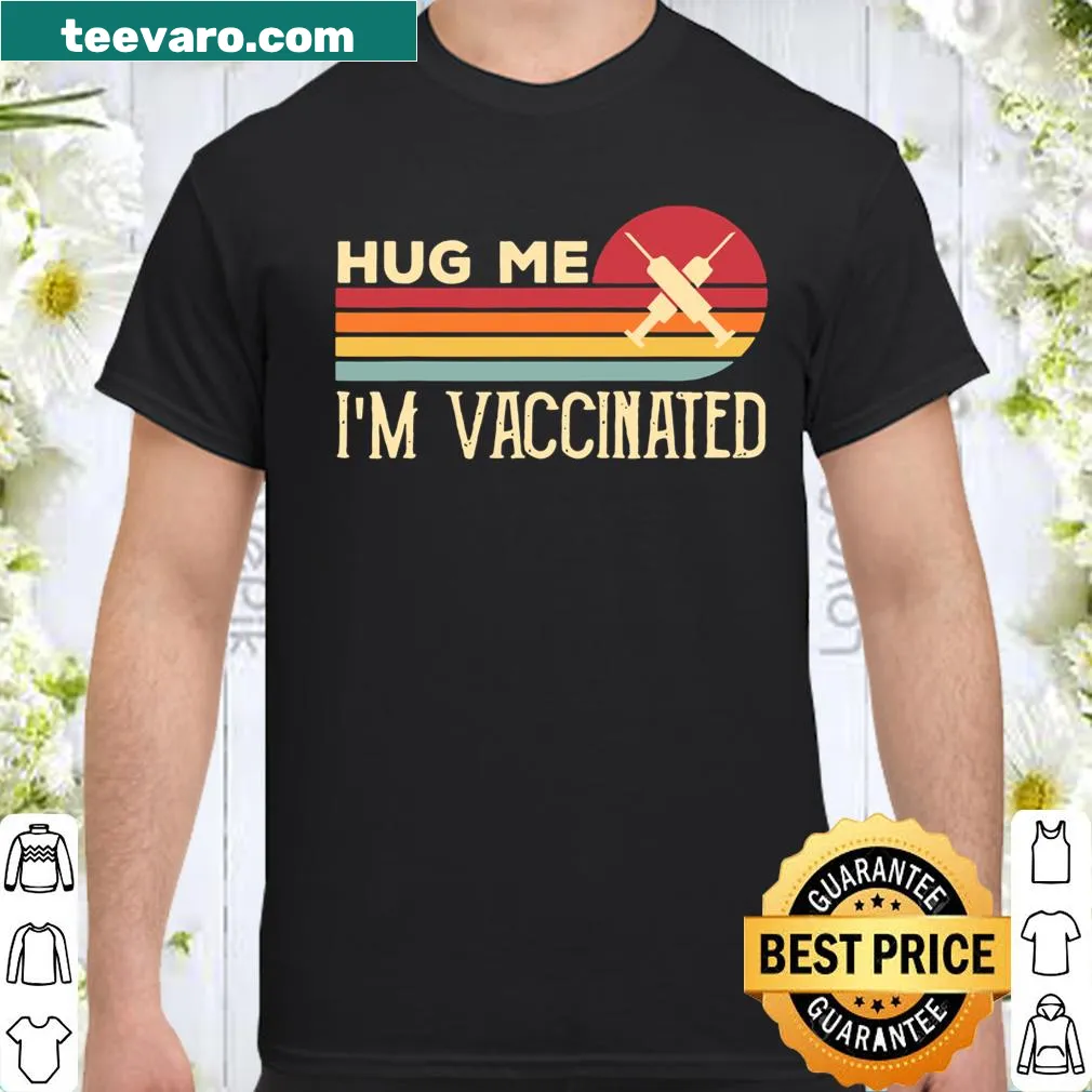 Retro-themed pro-vaccine shirt promoting health awareness.
