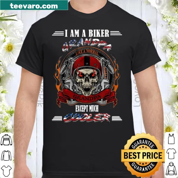 Playful shirt for biker grandpas with bold text