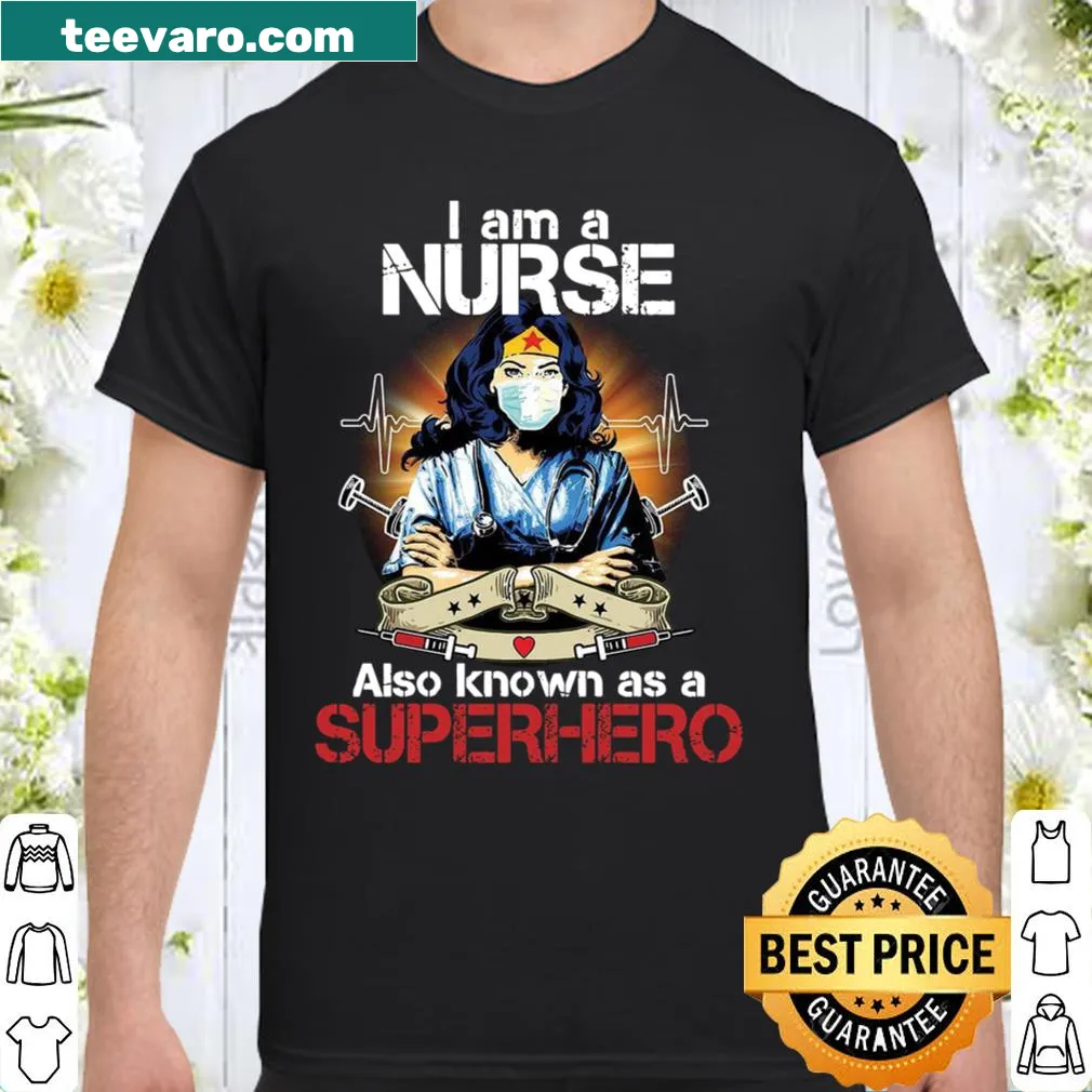 Proud nurse shirt with superhero-themed text celebrating nursing