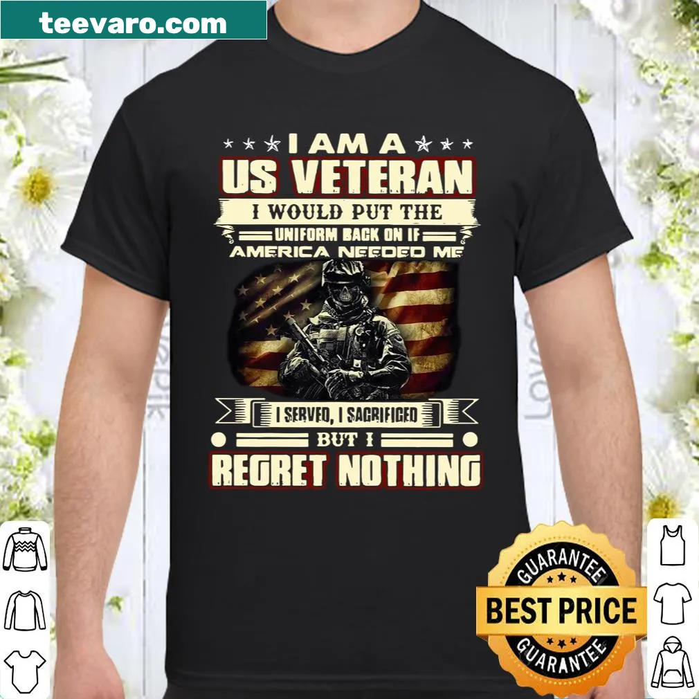Patriotic shirt for veterans with a message of dedication