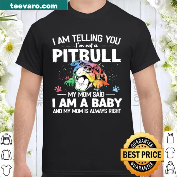 Funny typography t-shirt for pitbull owners with a playful message