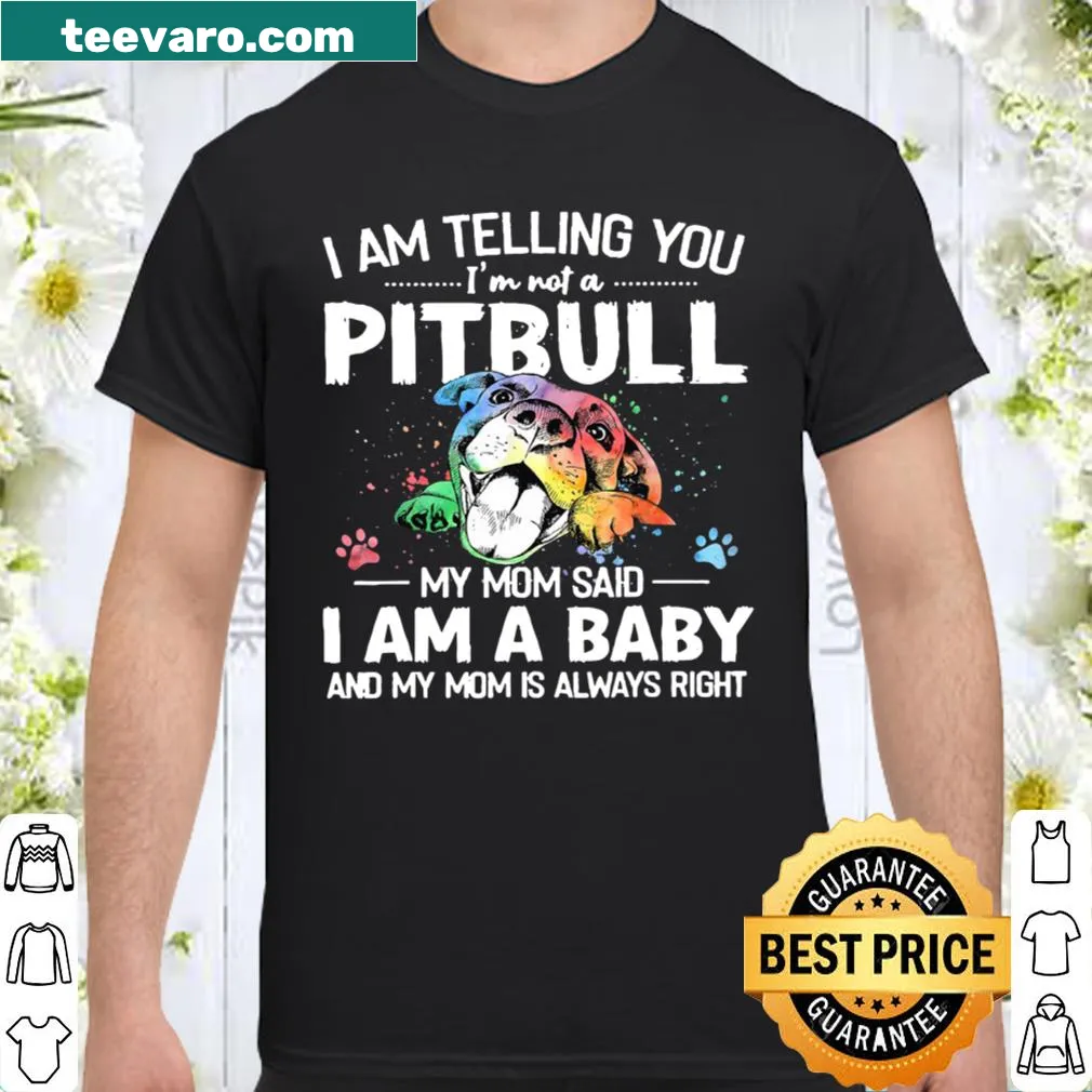 Funny typography t-shirt for pitbull owners with a playful message