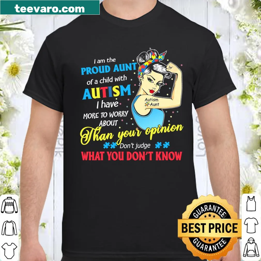 Empowering shirt for proud aunts of children with autism