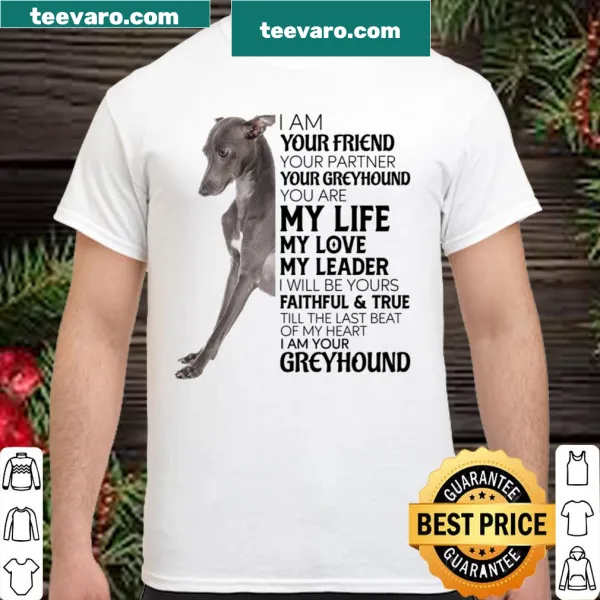 Sentimental design featuring text about greyhound companionship