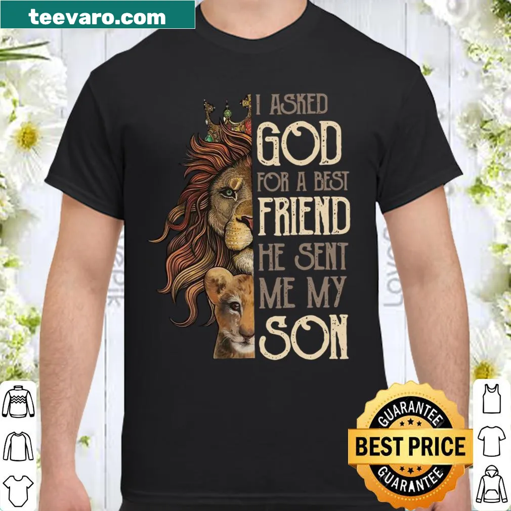 Shirt featuring text about father-son friendship in a heartfelt design