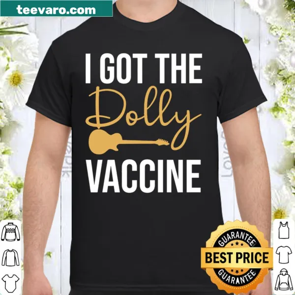 Vintage-style shirt celebrating Dolly Parton and vaccination