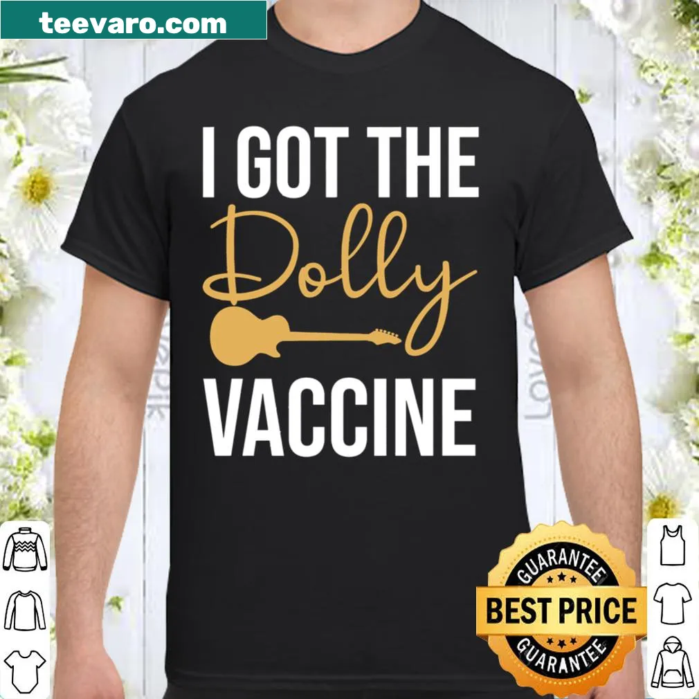 Vintage-style shirt celebrating Dolly Parton and vaccination