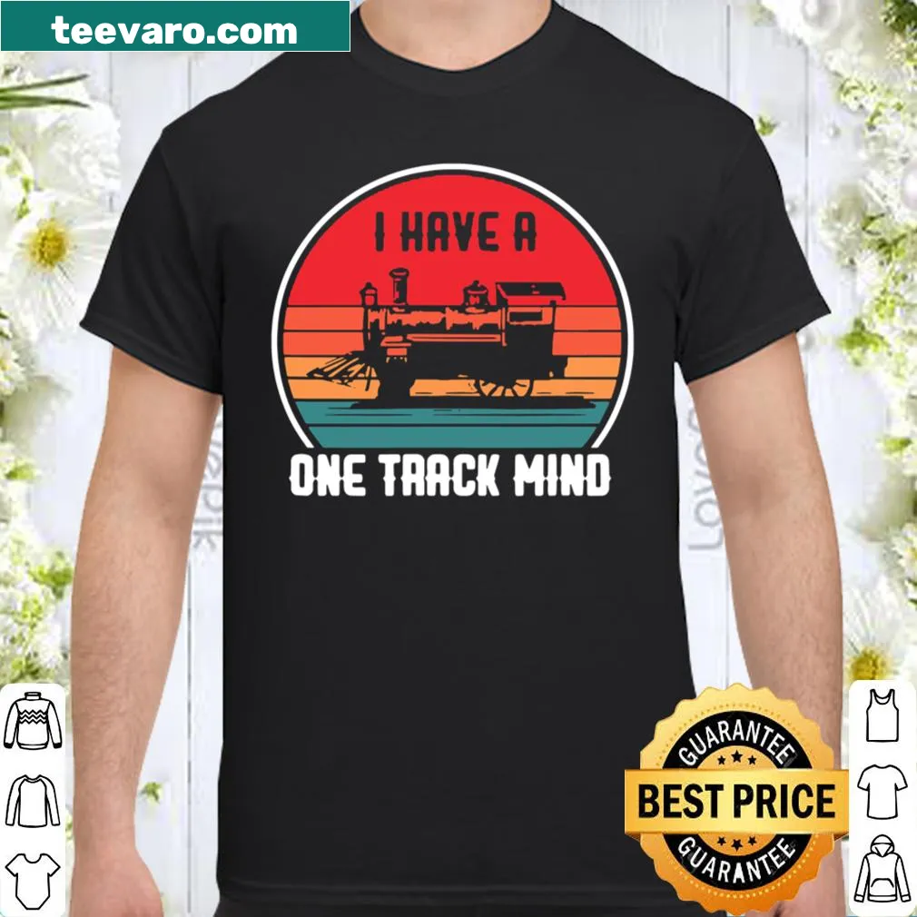 Retro steam locomotive design on a nostalgic train enthusiast shirt