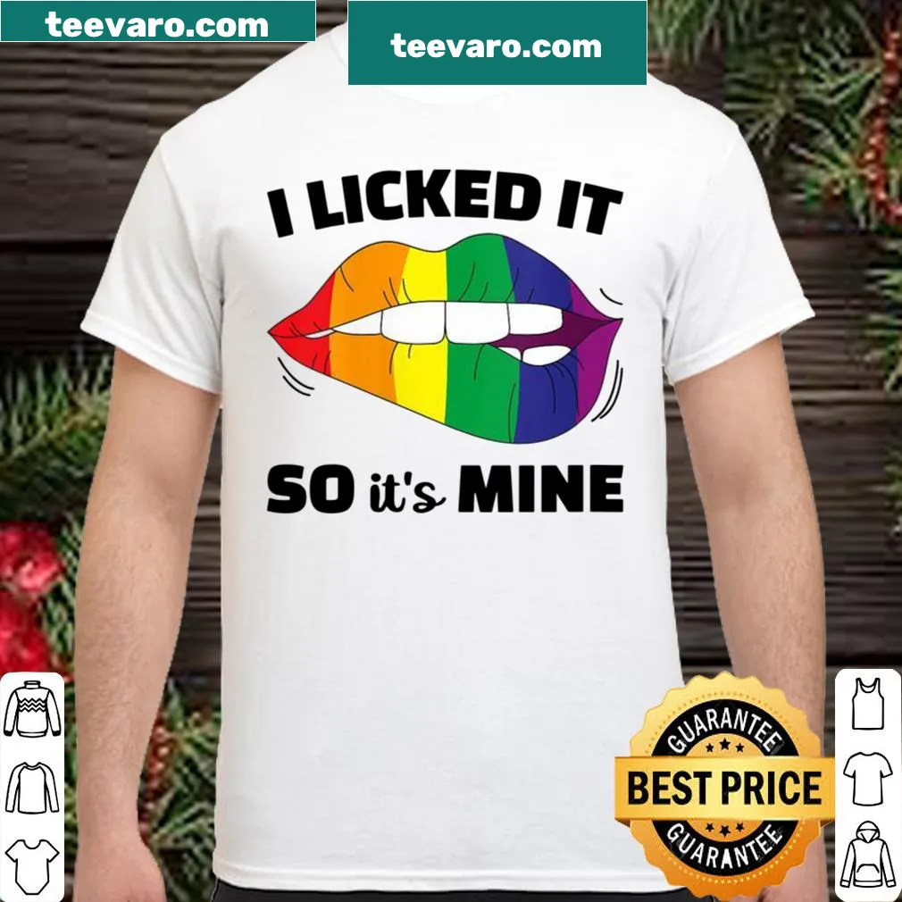 Rainbow lips graphic with humorous text for LGBT pride