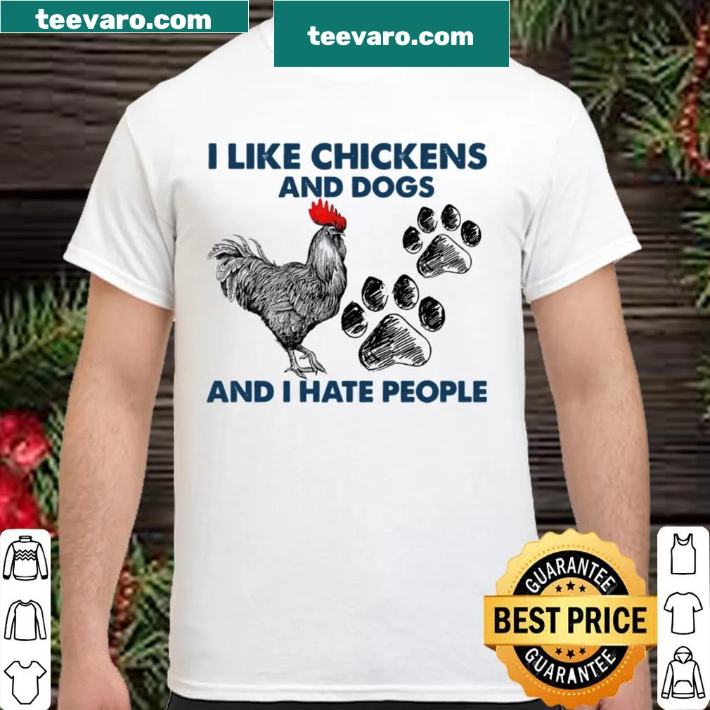 Funny chicken and dog saying shirt design