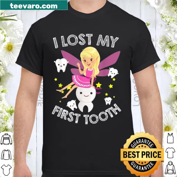 Cute tooth fairy design for kids celebrating their first lost tooth