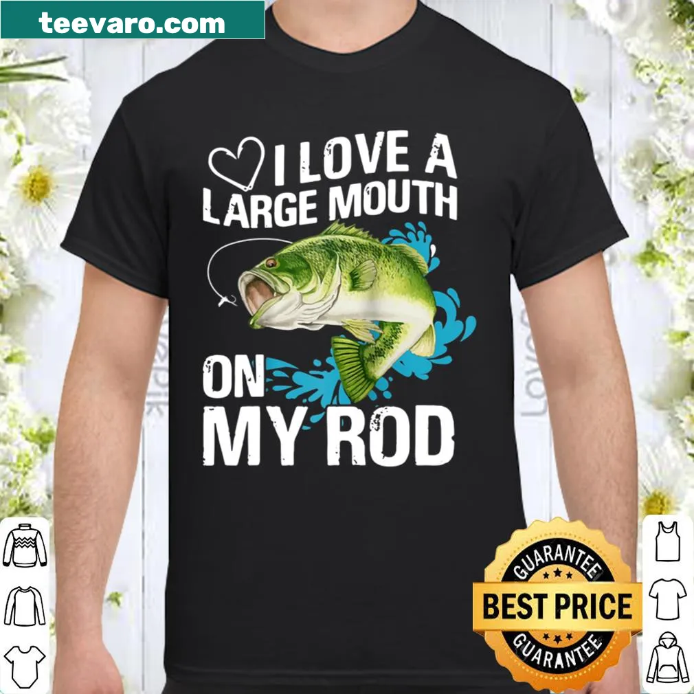 Humorous bass fishing shirt with clever text