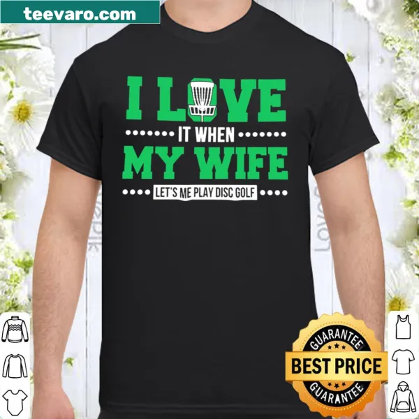 Typography shirt expressing love for playing disc golf