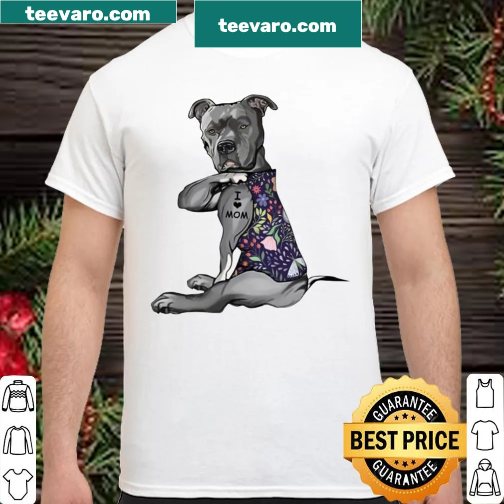 Heartfelt shirt featuring a floral American Pit Bull Terrier illustration