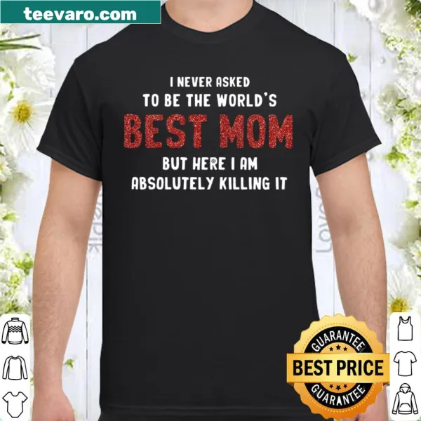 Typography shirt celebrating dedicated moms with humorous text