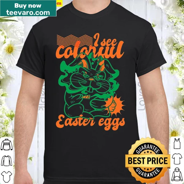Easter Bunny smoking weed illustration shirt