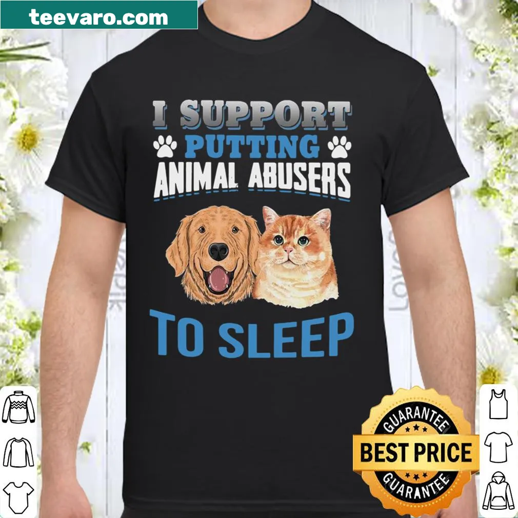 Graphic T-shirt supporting animal welfare with a bold message.
