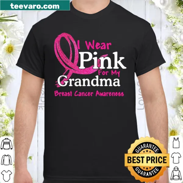 Breast cancer awareness shirt in pink color for grandma support