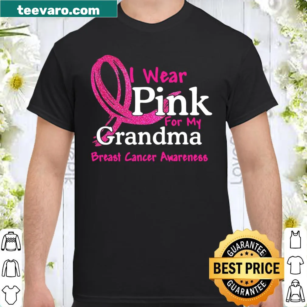 Breast cancer awareness shirt in pink color for grandma support