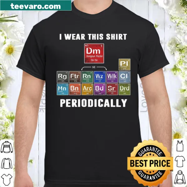 Funny Dungeon Master shirt with periodic statement for gamers