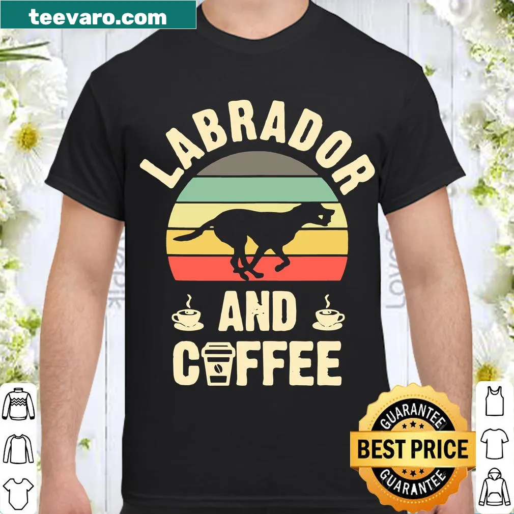 Vintage tee featuring Labradors and coffee theme
