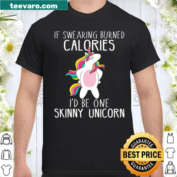 Funny shirt featuring a unicorn and a humorous phrase about swearing
