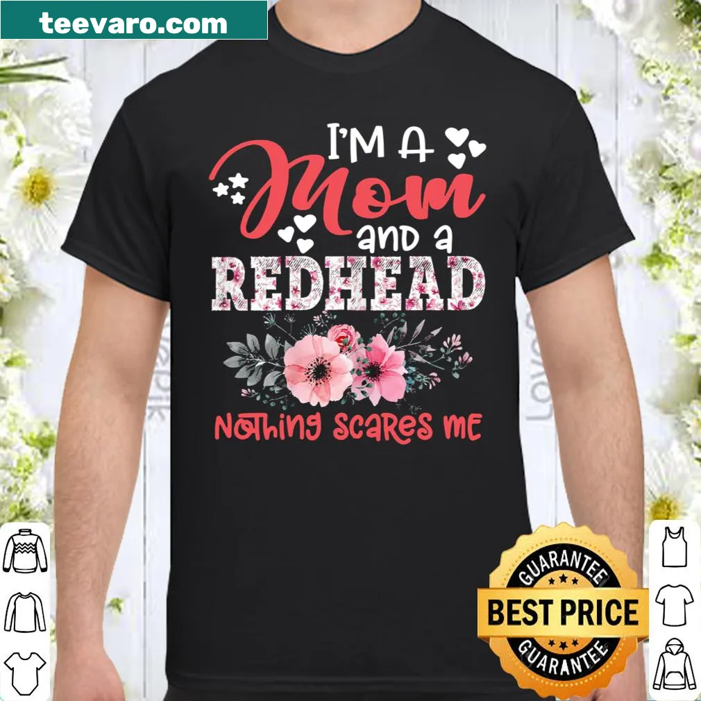 Funny shirt for redheaded moms with bold text