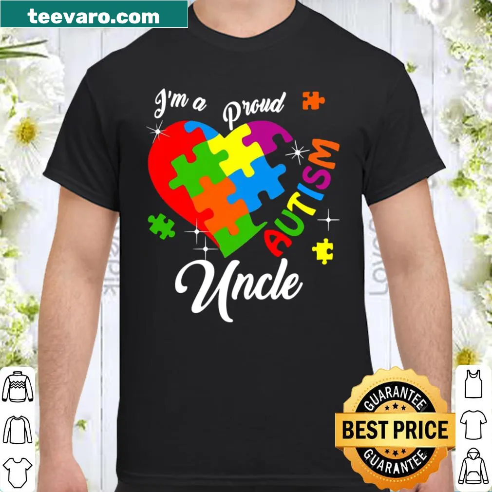 Proud autism uncle shirt promoting awareness and family support