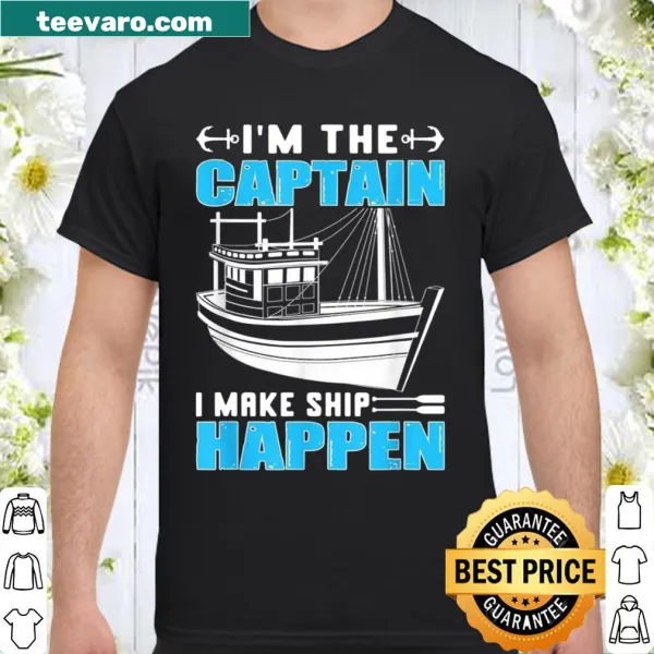 Nautical-themed shirt with 'I'm The Captain' phrase