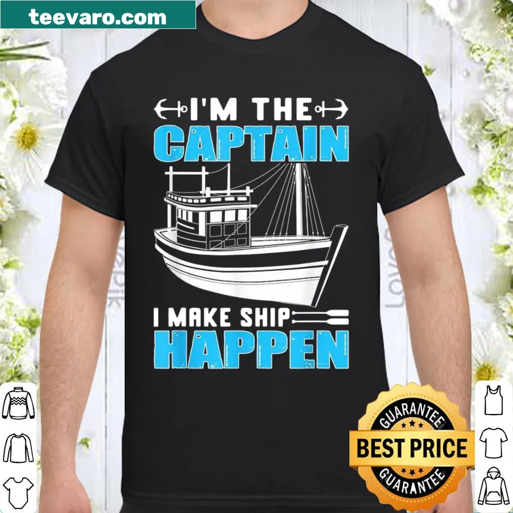 Nautical-themed shirt with 'I'm The Captain' phrase