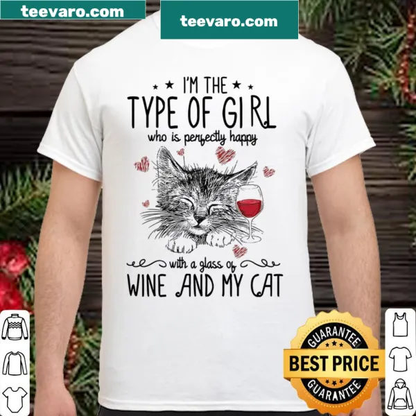 Cute shirt for cat lovers about wine and cats