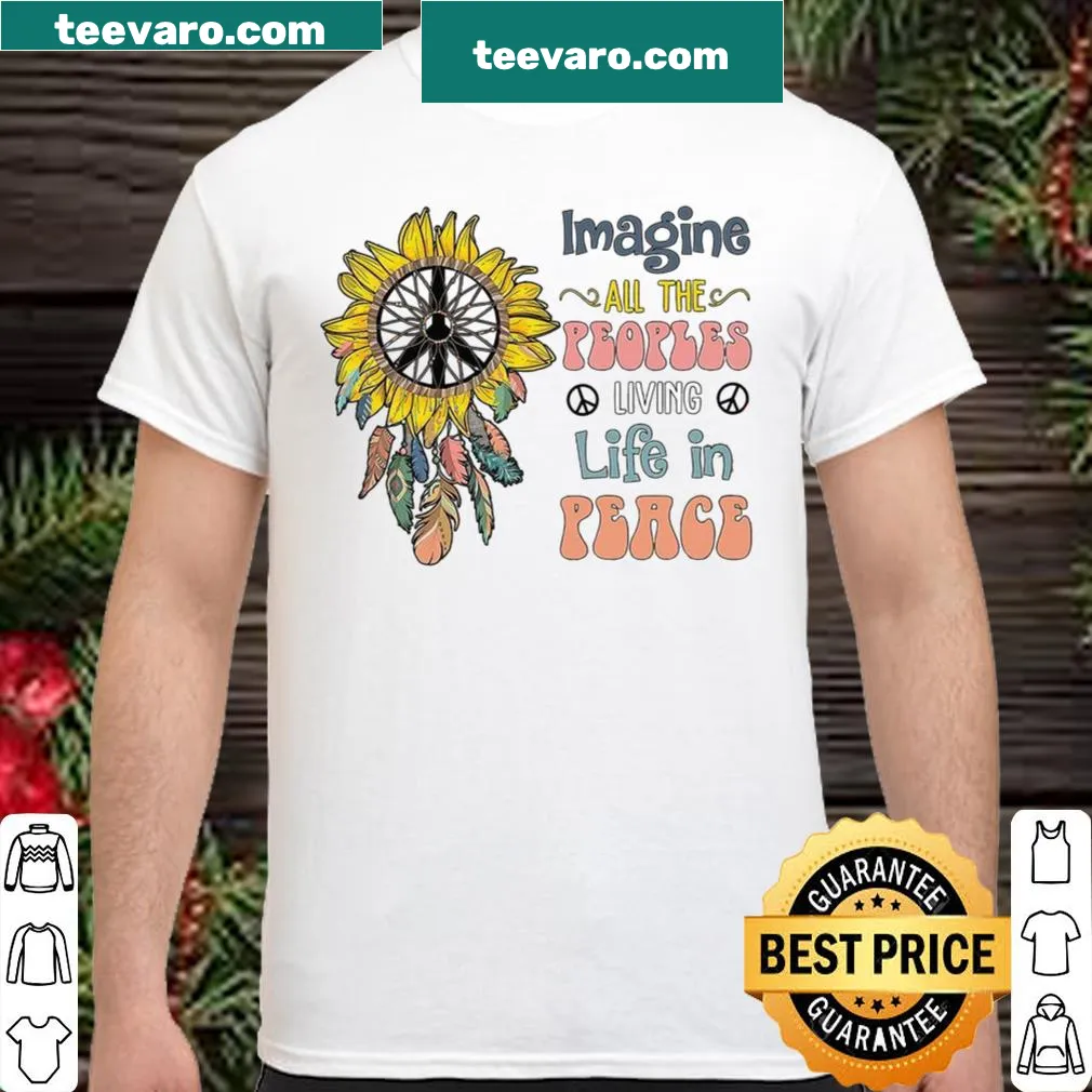 Shirt with peace-promoting text about harmony among peoples