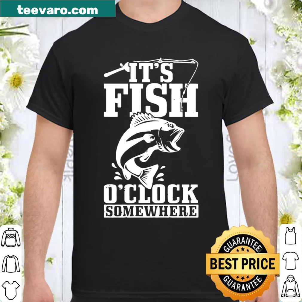 Fishing-themed t-shirt with humorous text about fishing time