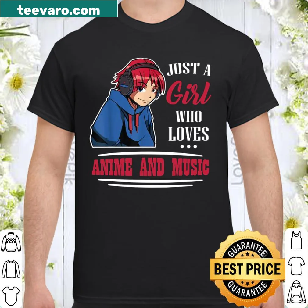 Fun typography shirt celebrating anime and music
