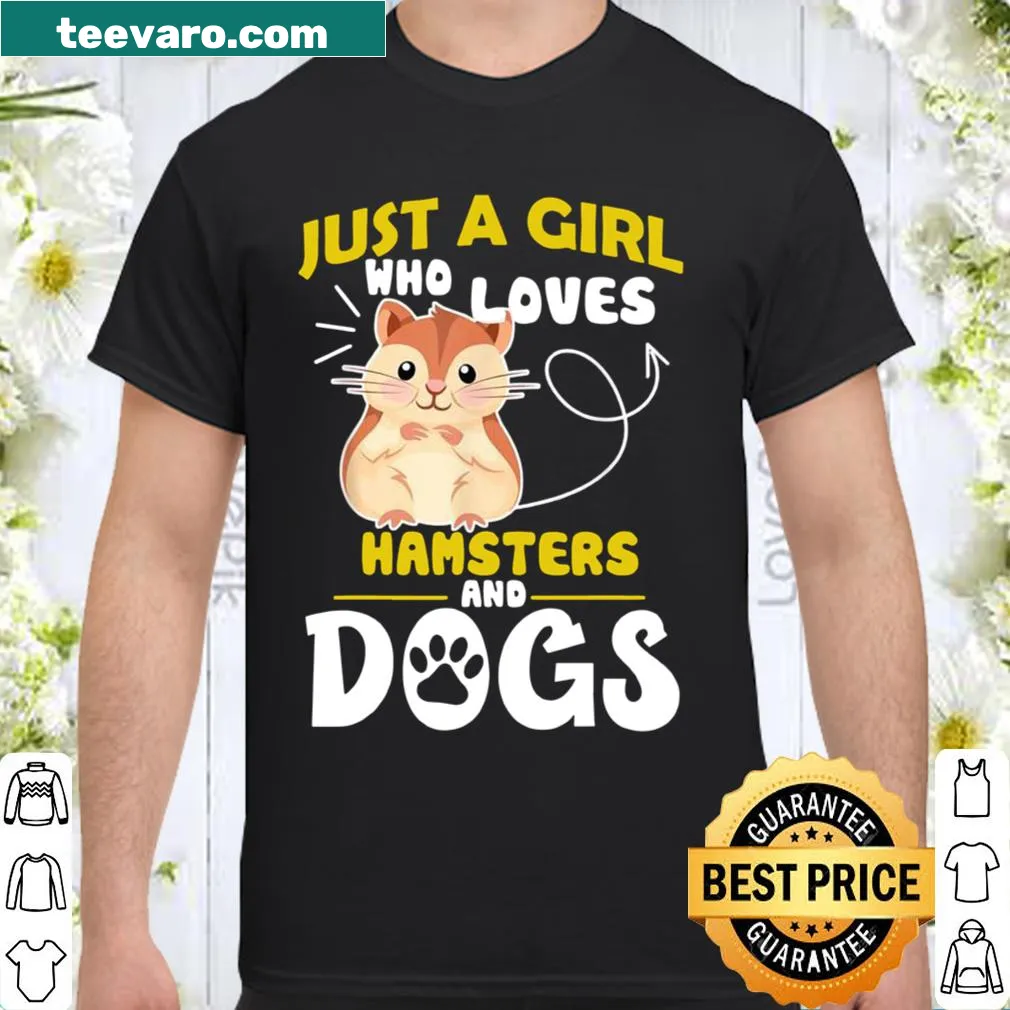 Cute shirt with text about loving hamsters and dogs