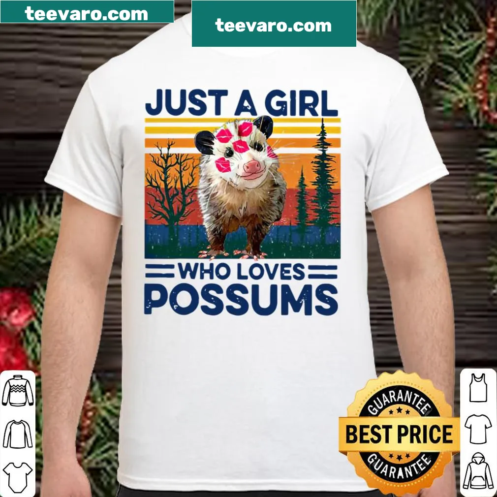 Vintage-style shirt featuring a possum graphic