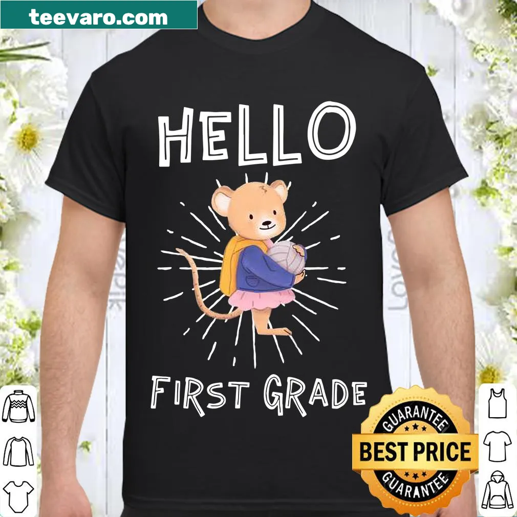 Hello 1st Grade graphic shirt for girls