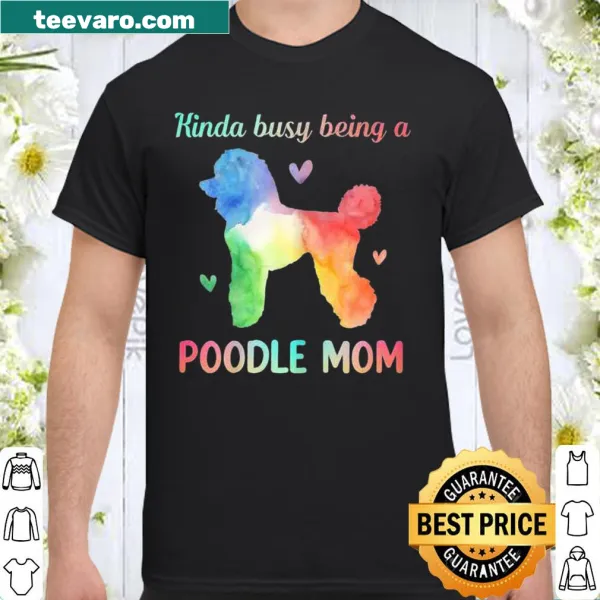 Funny poodle mom t-shirt with playfully bold text