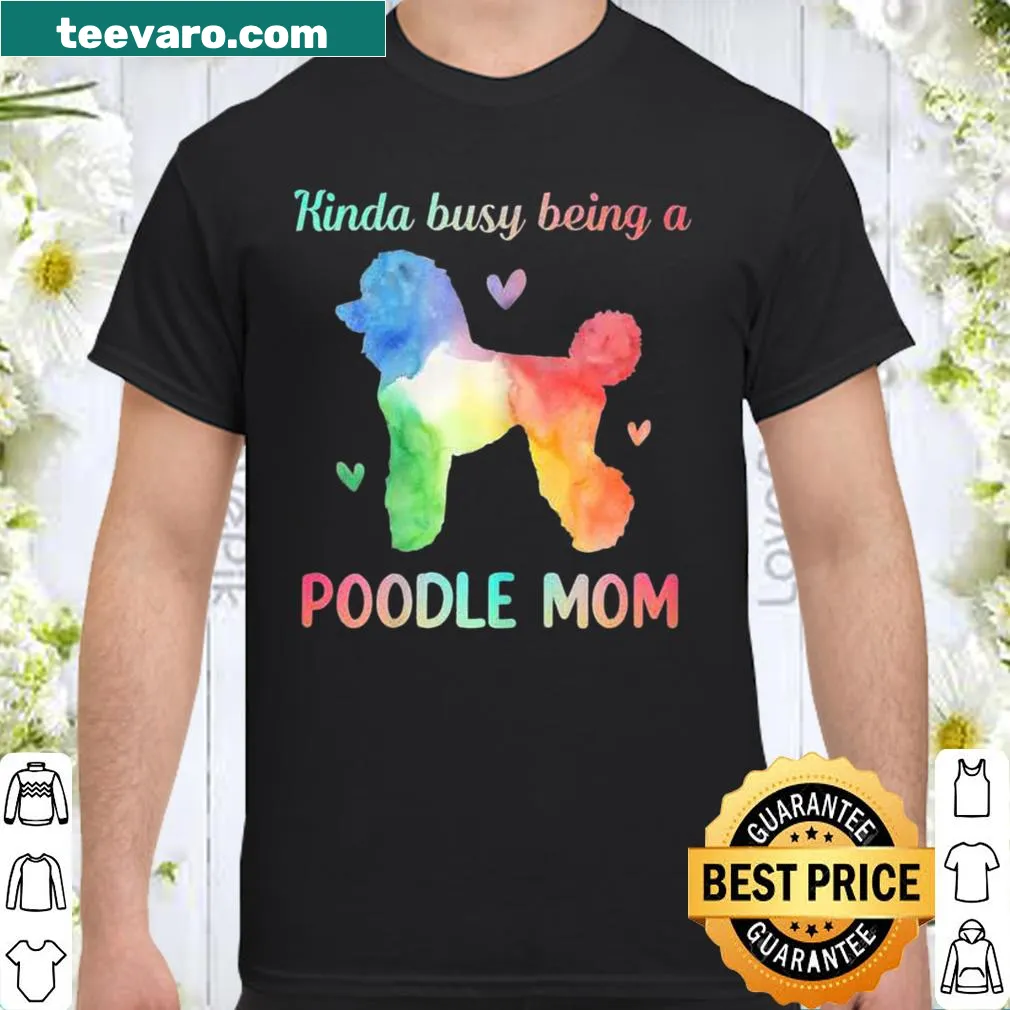 Funny poodle mom t-shirt with playfully bold text